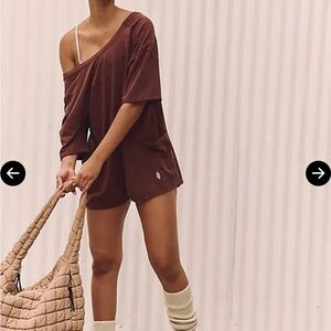 Free People FP Movement Hot Shot Tee Romper NWT
